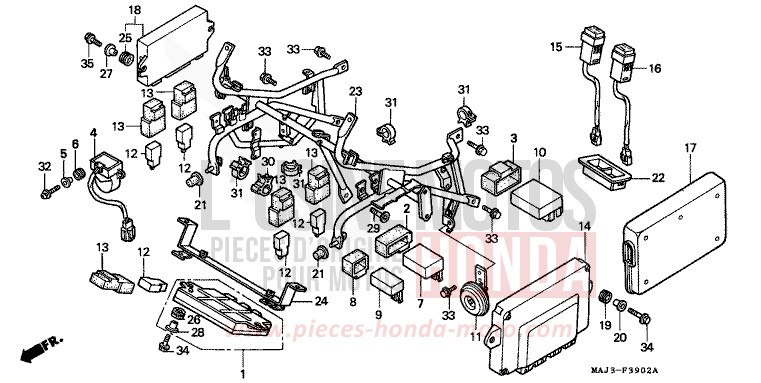 WINDLAUFSTREBE (ST1100AT/AV/AW) von Pan-European ABS TASMANIA GREEN ME (G142) von 1997